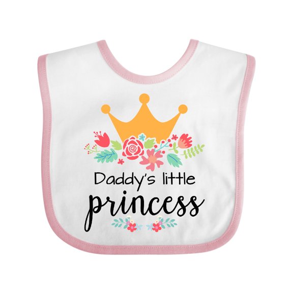 Inktastic Daddy's Little Princess Girls Baby Bib