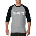 thumbnail image 1 of Artix - Mens Raglan Sleeve Baseball T-Shirts, up to Size 3XL - Charlotte, 1 of 4
