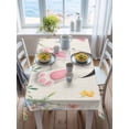 thumbnail image 3 of Easter Rectangle Tablecloth, Country Spring Rabbit Feet Eggs Botanical Flowers Waterproof & StainResistant Tablecloth, Washable Oil-proof Table Cover for Dining/Party/Wedding/Camping/Buffet 52x70 In, 3 of 9