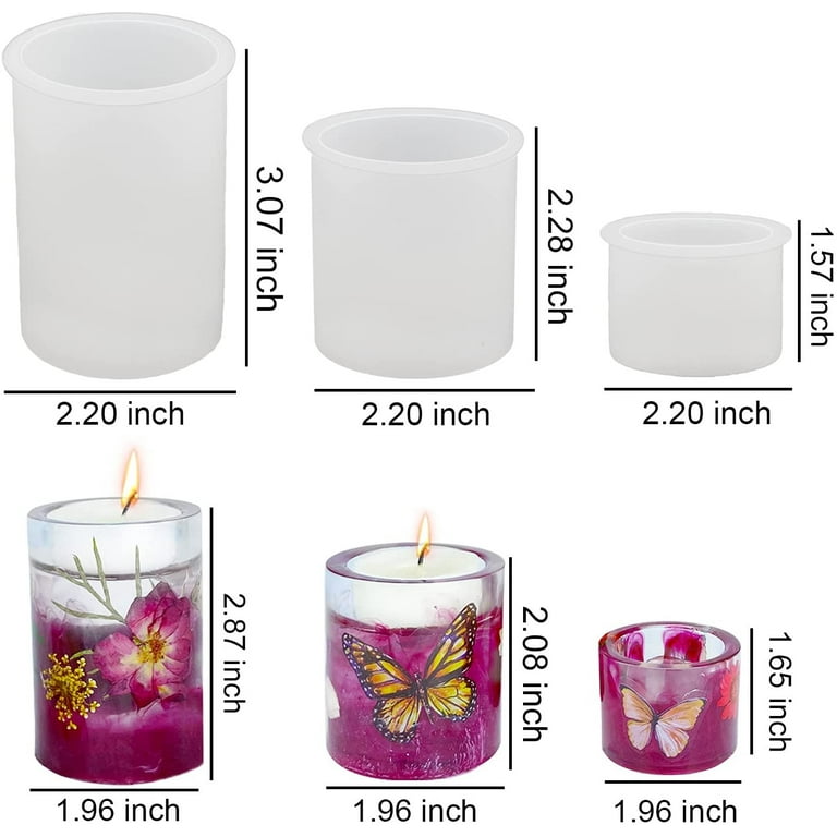 Set of Cylindrical Candle Molds Perfect for Pillar Candle Making
