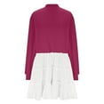 thumbnail image 5 of Lindreshi Fall Dresses for Teens with Long Sleeves Fashion Women's Casual Over Sized Sweatshirt Dress Long Sleeve Dress Round-Neck Ladies Sweatshirts Mini Dress, 5 of 7