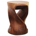 thumbnail image 3 of Strata Furniture 20x14" Round Traditional Wood Twist Stool in Walnut, 3 of 6