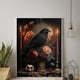 thumbnail image 3 of Pintura en lienzo de acuarela de El Cuervo, póster e impresión de pájaro Cuervo, arte de pared para sala de estar gótica, decoración de Halloween, regalos, 3 of 4