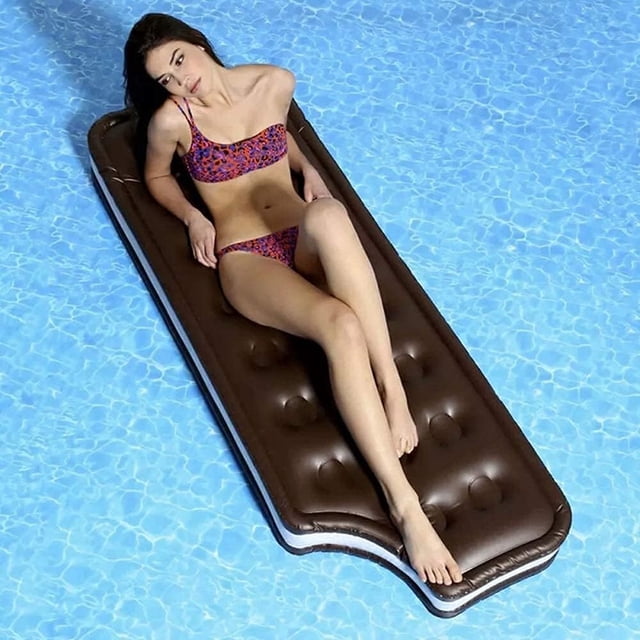 Swimming Ring Airbeds Chocolate Inflatable Row Inflatable Floating Bed Adult Water Mount Floating Row Ice Cream Pool Float