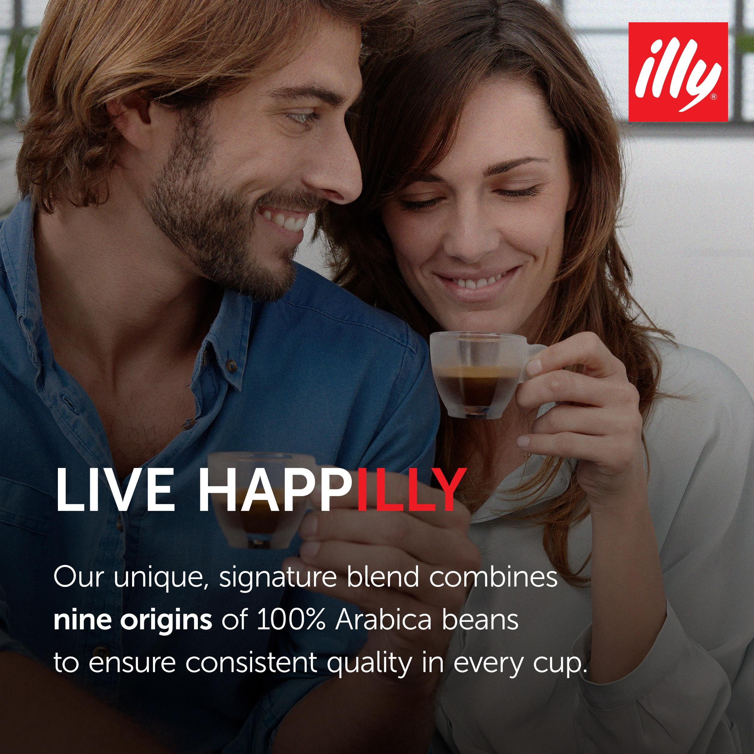 illy Café moulu Espresso Classico torréfaction moyenne, 8.8 oz • L'emballage unique du café sous pression préserve la saveur • Provenant du meilleur café 100 % Arabica • Goût magnifiquement équilibré et constant