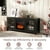 thumbnail image 4 of Costway 58 Inches Fireplace TV Stand for TVs up to 65 Inches with 1400W Electric Fireplace Black, 4 of 11