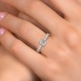 thumbnail image 3 of Gem Stone King 1.96 Cttw IGI Certified Lab Grown Diamond in 14K Two-Tone Gold Engagement Ring for Women | Emerald Cut Center Diamond 1.00 Ct | D-E Color | VS1-VS2 Clarity | Size 7, 3 of 6