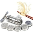 thumbnail image 1 of Pasta Machine Professional Stainless Steel Pasta Maker Vegetable Fruit Juicer Press Rigatoni Gramflour Pasta Rice Machine (1 X Maker + 5 X Mold), 1 of 7