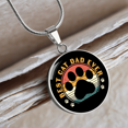 thumbnail image 4 of Best Cat Dad Ever Circle Necklace Stainless Steel or 18k Gold 18-22, 4 of 7