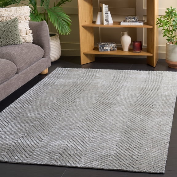 Safavieh Glamour Petar Chevron Area Rug, Silver, 8' x 10'