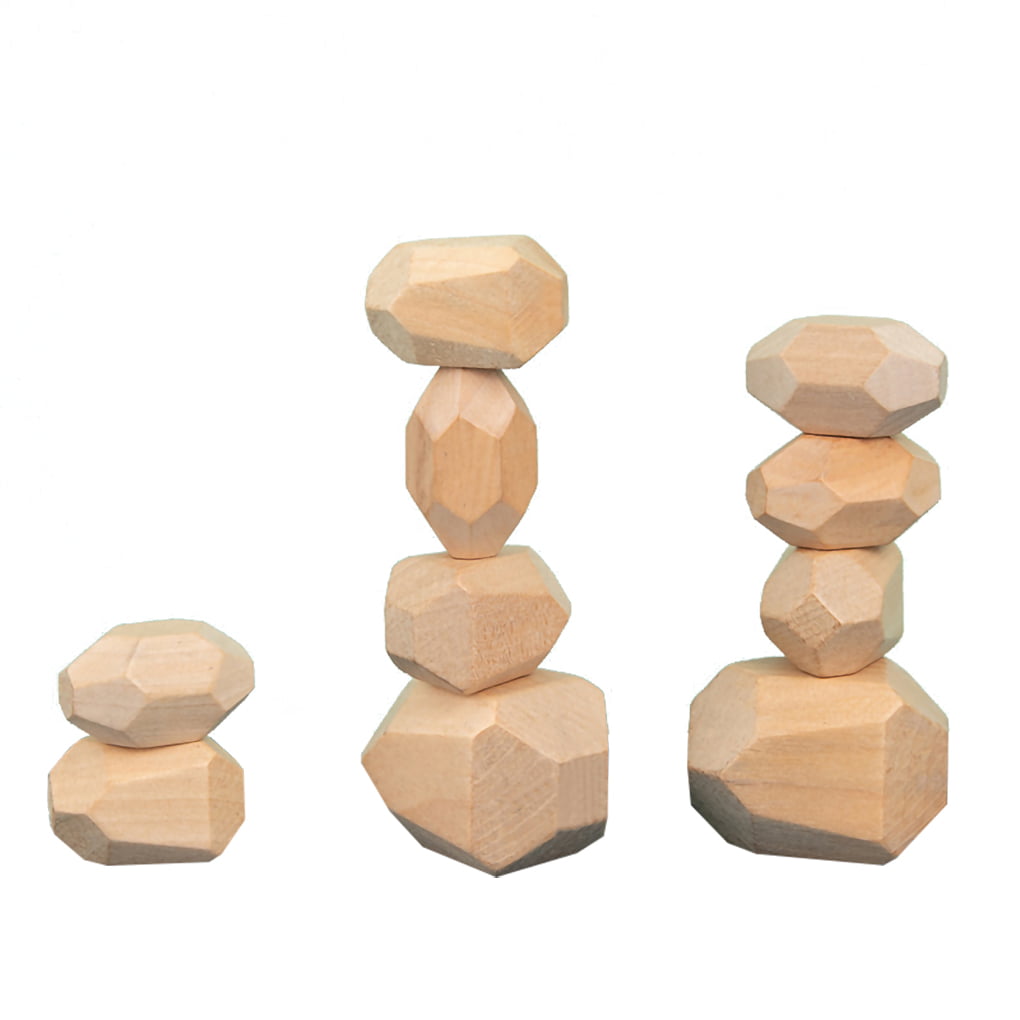 Details about   Kids DIY Educational Creative Wooden Play Toys Balancing Stone Building Blocks 