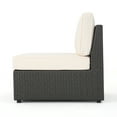 thumbnail image 5 of GDF Studio Sabrina Outdoor Grey Wicker Armless Sectional Sofa Seat, Set of 2, White, 5 of 6