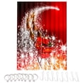 thumbnail image 2 of Cortina Moda Feliz Navidad Imprimir Druzca Santa Claus Ducha impermeable Cortinas Frabicas Hogar para la sala de estar M 2pcs Inevent HA011135-02, 2 of 7