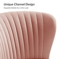 thumbnail image 6 of Tina's Home Velvet Upholstered Loveseat Sofa with Gold Metal Legs, Living Room Chair Tufted Back Home Bedroom Pink, 6 of 7