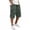 Green, variant on XFeng Men Black Embossed Jacquard Shorts Drawstring Elastic Waist Casual Knee‑Length Shorts
