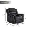 thumbnail image 6 of Bonzy Home Fabric Manual Recliner Chair — Modern Single-Seat Recliner with Padded Armrests & Backrest for Living Room & Bedroom Gray, 6 of 7