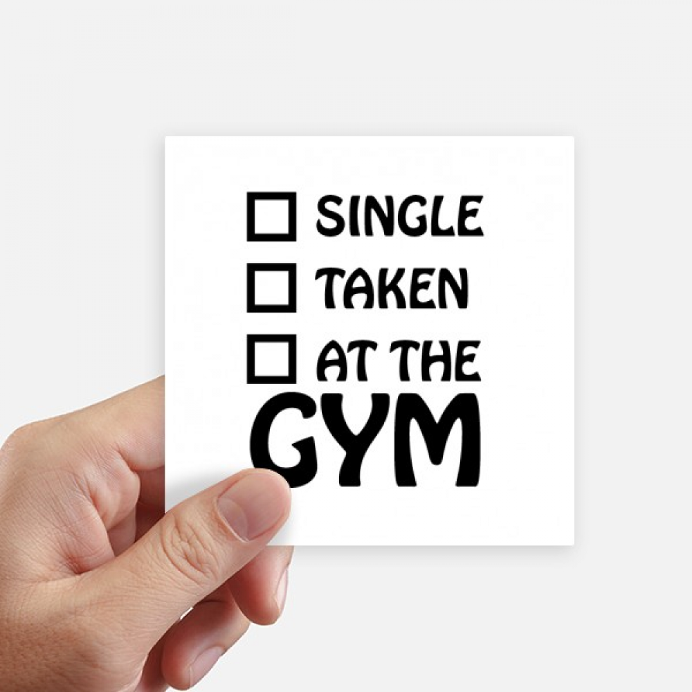 Single Married Gymnasium Choice Sticker Square Waterproof Stickers