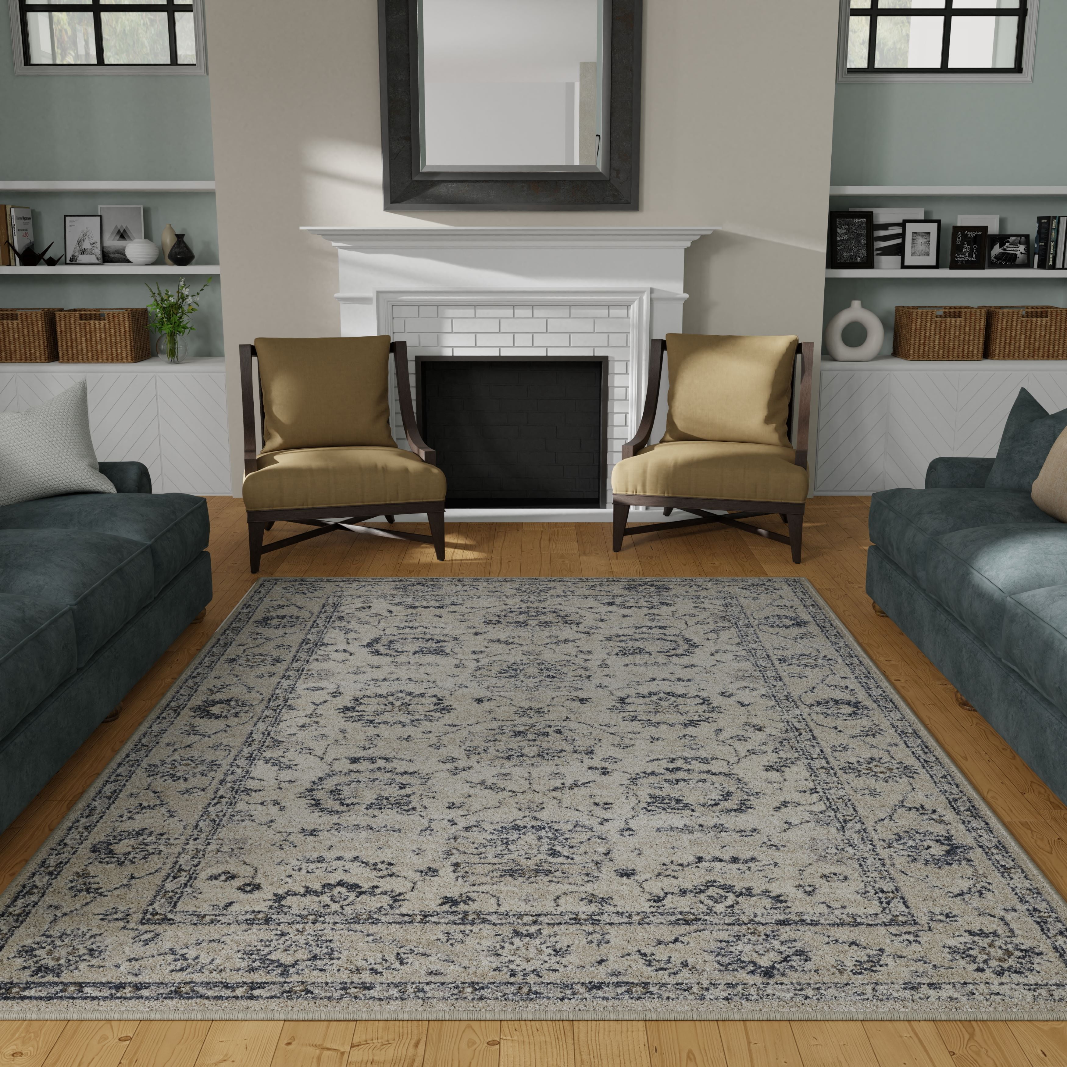 Loomaknoti Malanie Corlia 9' x 12' Ivory Oriental Indoor Polypropylene Area rug