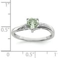 thumbnail image 4 of Sterling Silver Rhodium Green Quartz Diam. Ring (Size 9) Made In China qr4555ag-9, 4 of 5