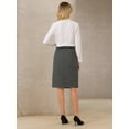 thumbnail image 5 of DARING DIVA Women's High Waist Formal Business Knee Length Pencil Skirts S Dark Grey, 5 of 7