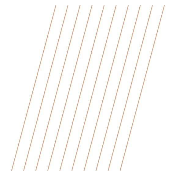 Uxcell 10-Pack Copper Round Rod 1.2mm x 250mm T2 Copper Stock