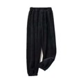 thumbnail image 2 of LAVA Women's Plush Pajama Pants Fuzzy Warm Lounge Pants Fleece Soft PJ Pants Jogger Trousers Black, 2 of 8
