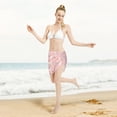 thumbnail image 5 of KLL Girl Rabbit Print Women's Sarong Coverups Short Bathing Suit Wrap Skirt Beach Wrap Swimsuit Cover Ups, 5 of 6