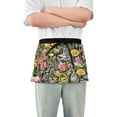 thumbnail image 2 of Spring Garden on Black Multi Pocket Short Apron Waterproof, Adjustable 96.5in Belt for various occasions, 2 of 7