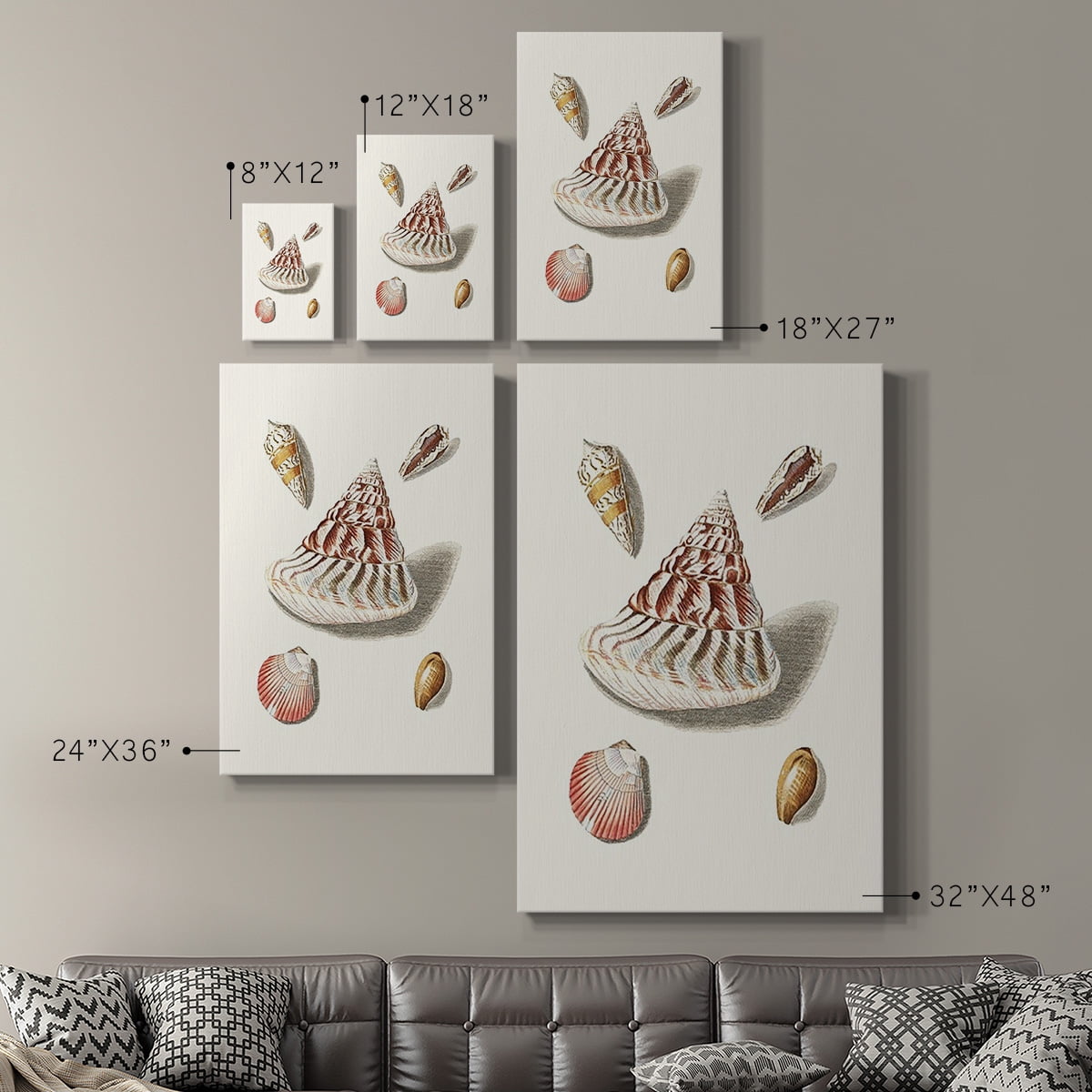 Pastel Knorr Shells VII Premium Gallery Wrapped Canvas - Ready to Hang