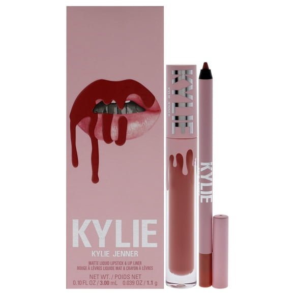 Matte Lip Kit - 801 Queen by Kylie Cosmetics for Women - 2 Pc 0.10oz Matte Liquid Lipstick, 0.039oz Lip Liner