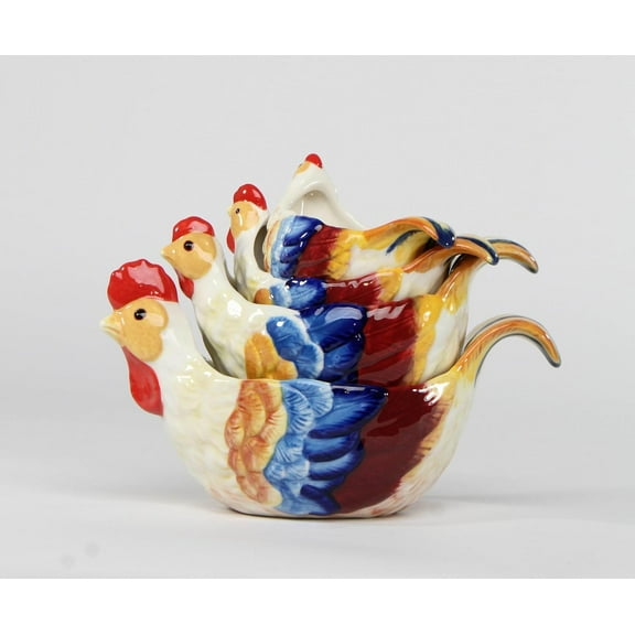 31983 Blue Rooster Measuring Cups