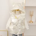 thumbnail image 2 of Vedolay Todder Boys Girls Outerwear Winter Thick Warm Hooded Windproof 2023 Outwear Jacket Hoodies Coat Beige,140, 2 of 4