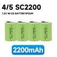 thumbnail image 4 of Palogreen NiCD 4/5 Sub C Rechargeable Battery 12-Pack 1.2V 2200mAh Flat Top 4/5 SC Cell Batteries for Power Tools, 4 of 6