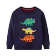 thumbnail image 3 of Little Maven 2024 Nuevas camisetas de primavera y otoño Ropa para niños Ropa para niños Sudaderas con capucha para niños Sudadera de algodón con dibujos de dinosaurios, 3 of 5