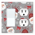 thumbnail image 1 of WIRESTER Double 1-Gang Decorator Light & 1-Gang Duplex Outlet Wall Plate/Switch Plate Cover, Hohoho Santa Claus Saint Nicholas, 1 of 6