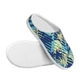 thumbnail image 3 of Daiia Hawaiian Style Print Women’s Fuzzy Slippers Memory Foam Lightweight House Shoes Cozy Loafer Flannel House Shoes-39/40, 3 of 7