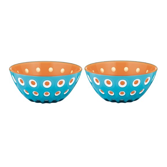 Guzzini 12cm Le Murrine Bowl (2-Pack, Blue/White/Orange)