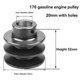 thumbnail image 5 of Double V Belt Pulley for 20mm Bore Groove Pulley A Belt for 168F 170F GX110 GX120 GX160 GX200 7HP Engine Engine Pulley, 5 of 5