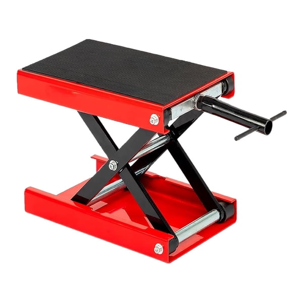 Ktaxon Motorcycle Lift Stand,1100 lbs Motorcycle Scissor Lift Jack, Steel Lift for Dirt Bikes, ATVs & Scooters, Red