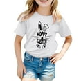 thumbnail image 2 of HNMKIU Easter Celebration Kids T-Shirt for Girls with Bunny and Egg Design for Springtime Activities, 2 of 3