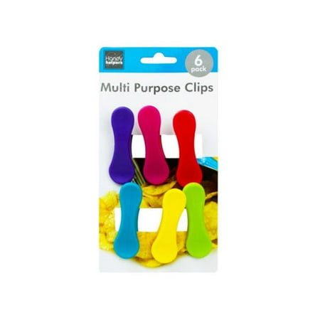 

Kole Imports HX453-24 6 Piece Colorful Bag Clips - Pack of 24