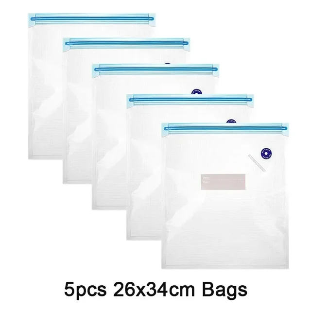 Sacs de Rangement Alimentaire sous Vide Réutilisables avec Fermeture Éclair, Pompe de Scellage sous Vide Électrique Rechargeable par USB Sans BPA