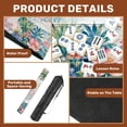 thumbnail image 6 of Mini 21" x 21" Mahjong Mat for Travel Oriental Garden Pavilion Cherry Blossoms Lotus Pond Leopard Watercolor Non-Slip Noise Reduction Mahjong Tiles for Dominoes Poker Card, 6 of 6