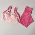 thumbnail image 3 of Conjunto de Yoga integrado con franjas de diferente Color de alta intensidad, 2 uds., ropa interior deportiva, mallas deportivas de cintura alta y levantamiento de cadera, 3 of 6