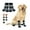 F（Four socks）, variant on Non-Slip & Warm Dog Socks with Grips, Multiple Sizes for Paw Protection, Easy to Clean & Reusable