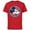 Red, variant on Mickey Mouse Red White and Blue Retro Americana - Short Sleeve Cotton T-Shirt for Adults - Customized-Red