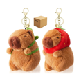 thumbnail image 1 of Llavero  Lab.G Capibara Peluche Cafe Rojo Y Verde, 1 of 5