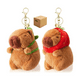 thumbnail image 1 of Llavero  Lab.G Capibara Peluche Cafe Rojo Y Verde, 1 of 5
