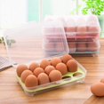 thumbnail image 3 of POINTERTECK 15 Grid Egg Storage Box Refrigerator Crisper Egg Protection Box Portable Egg Carriage Container for Camping Picnic White, 3 of 8