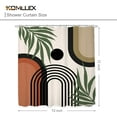 thumbnail image 5 of Abstract Boho Mid Century Shower Curtain for Bathroom Decor 72Wx72H Inches Modern Simple Minimalist Black Beige Leaves Neutral Geometric Aesthetic Fabric Waterproof Polyester 12 Pack Hooks, 5 of 6